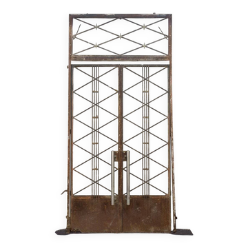 Porte de chambre art déco en fer forgé, France, 1930