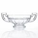 Art Deco glass bowl, in the style of Val Saint Lambert, with wide handles.