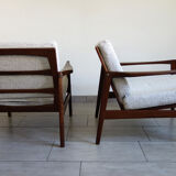 Bench and 2 Scandinavian armchairs 60s