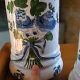 Set of 3 hand-painted cotton pots