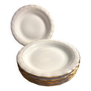 6 asssiettes creuses - porcelaine limoges