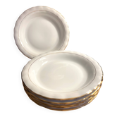 6 asssiettes creuses en porcelaine de Limoges signé P.Dessagne en très bon
