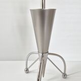Vintage 1980 Tripod Flare Lamp in Chrome Steel & Brushed 80s Retro 1980s