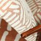 Vintage wooden and fabric armchair, restored, Poland