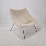 Chaise Oyster avec pouf par Pierre Paulin pour Artifort, années 1960