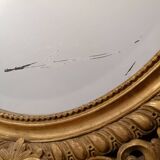 Louis XV style mirror in wood and gilded stucco, Napoleon III period