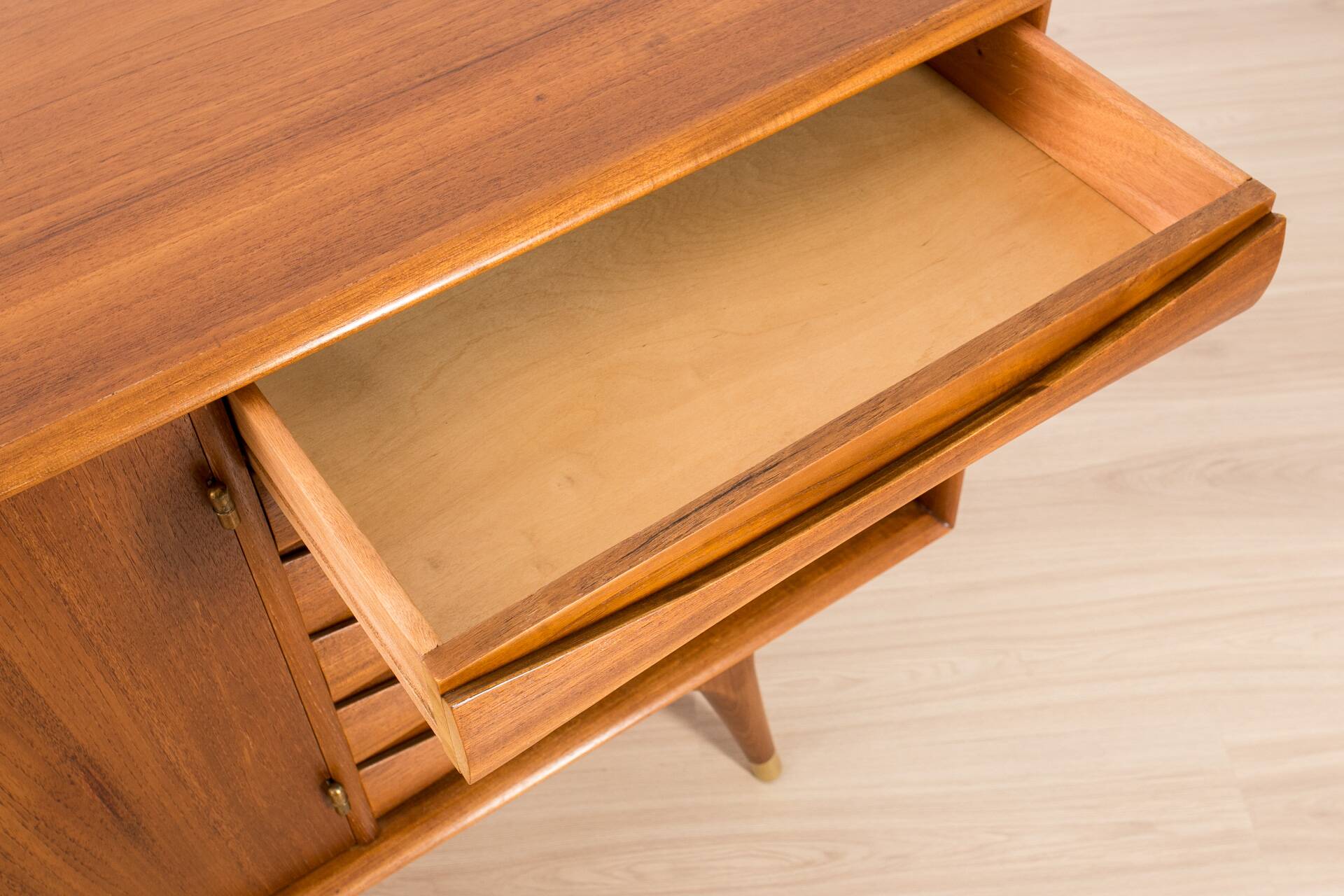 Enfilade Sven Andersen en teck, design scandinave, milieu du siècle moderne, 1