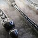 12 silver-plated lunch forks with Manulor Russian-style handles