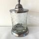 Art-deco candy maker in glass and silver metal