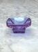 Vide-poche corolle en cristal violet