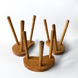 Trio of solid wood "bean" coffee tables