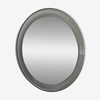 Round bluish plexiglass mirror