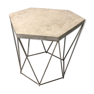 White marble table