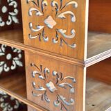 Late 19th century walnut revolving bookcase