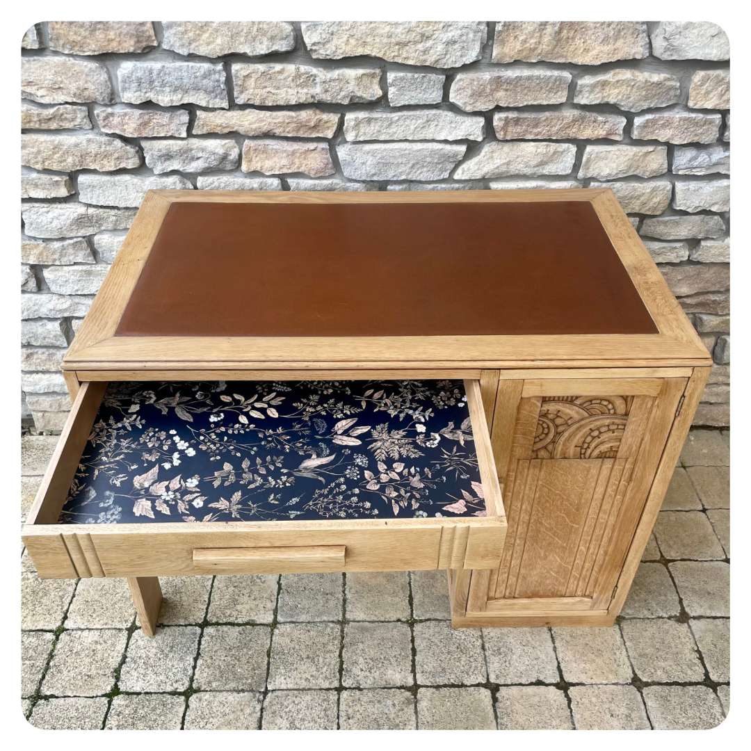 Vintage solid oak desk