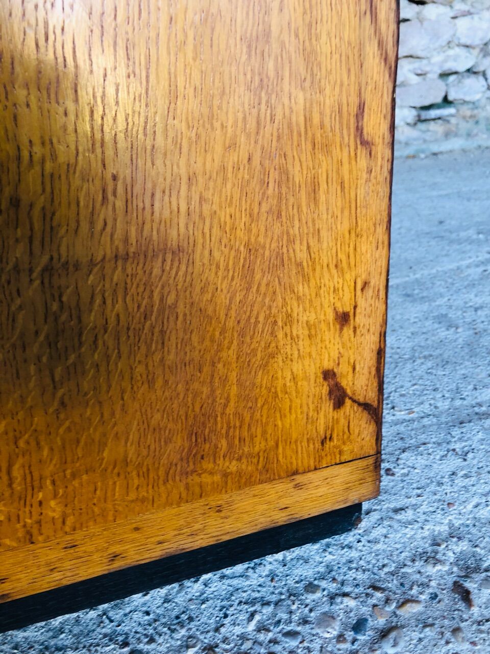 Vintage oak wall storage unit circa 50s