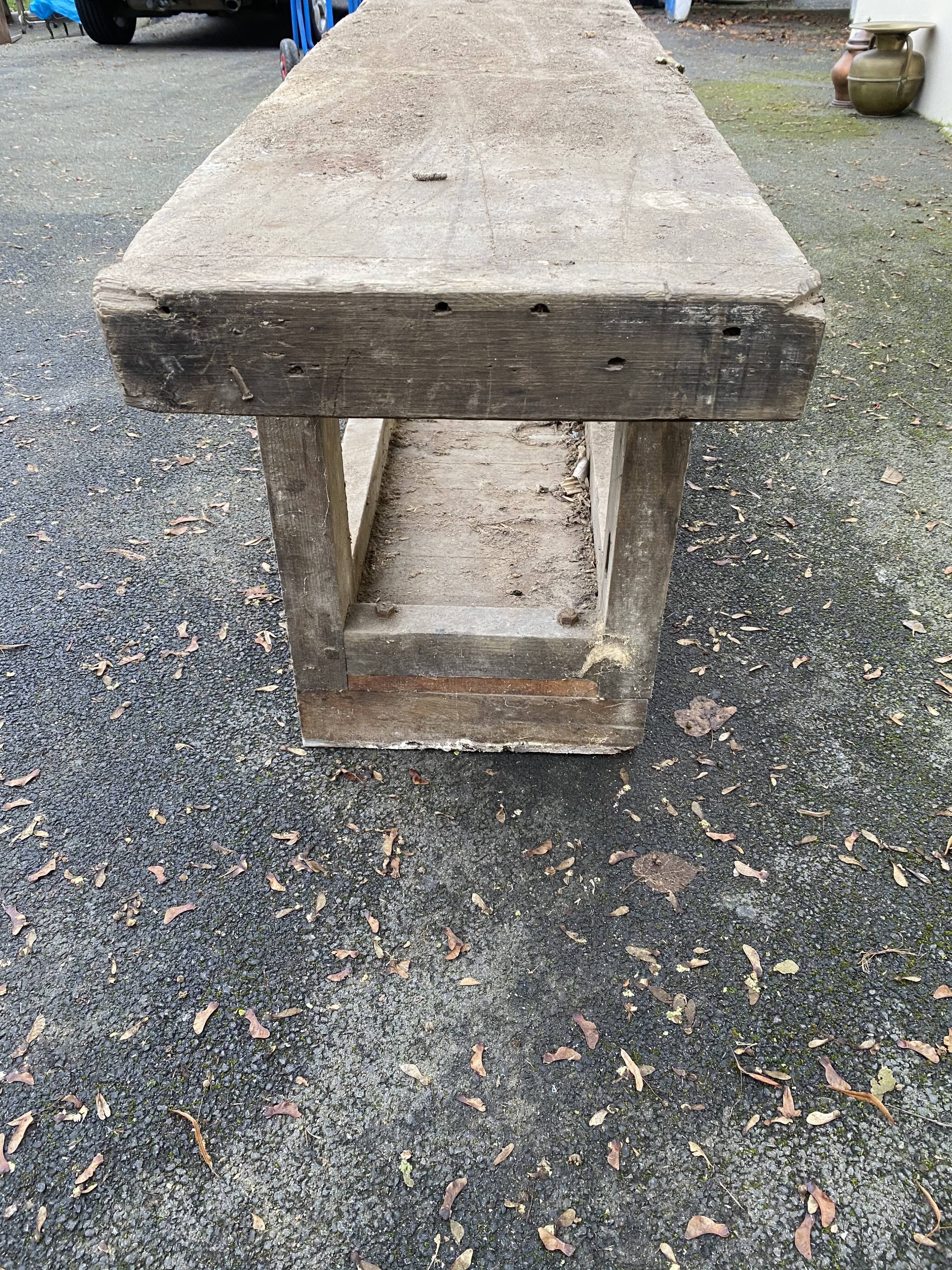 Large old workbench