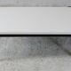 Coffee table chrome steel base, white melaminate top. France, circa 1970.