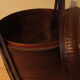 Panier chinois antique en bois et rotin à 3 sections