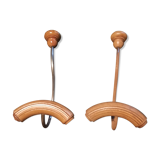 Lot de 2 patères bois