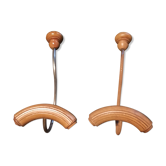 Set of 2 wooden hooks