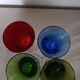 Coloured vases, made of Murano glass.