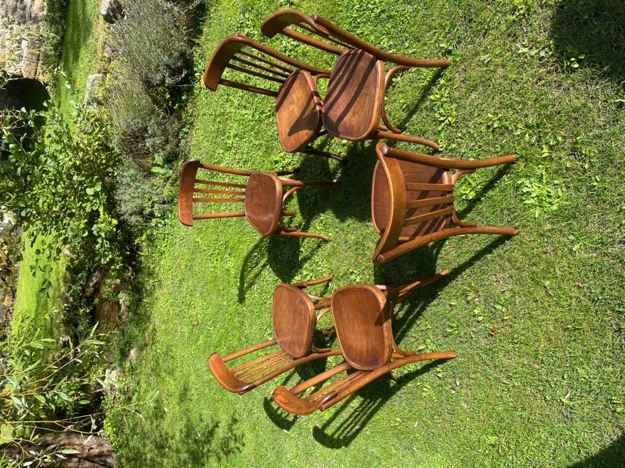 Set of 6 chairs bistro Fischel early XX century