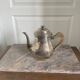 Antique Silver-Plated Metal Teapot Art Deco