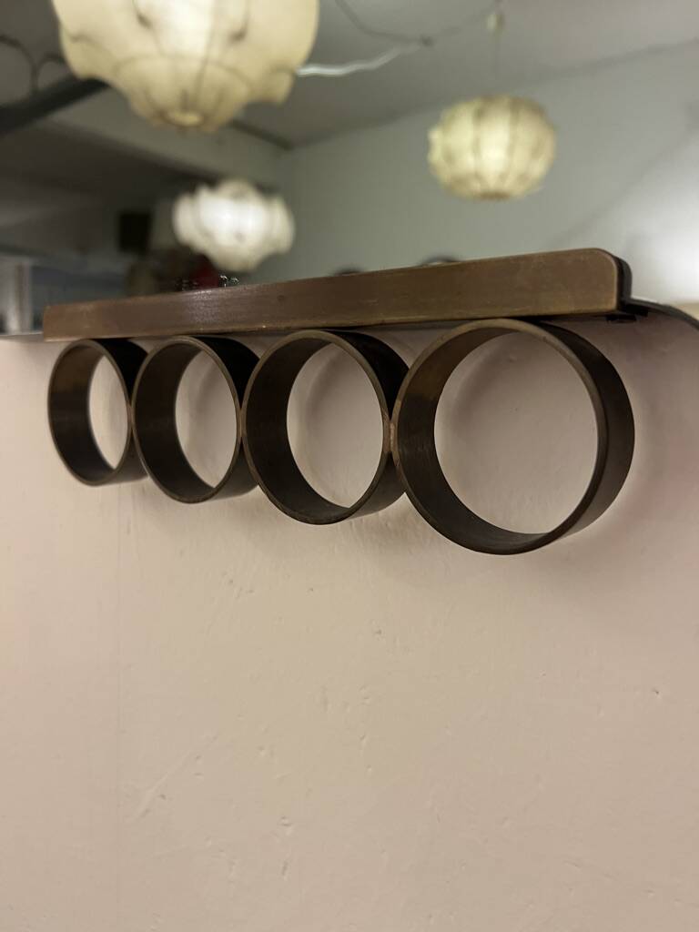 Mid-Century Brass Smoked Mirror, Italy, 1970s