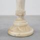 Italian Turned Alabaster Pedestal Column with Carved Leaf Capital
