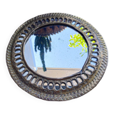 Miroir ancien en laiton - style oriental/ethnique