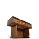 Italian burl walnut art deco console table, 1930s.