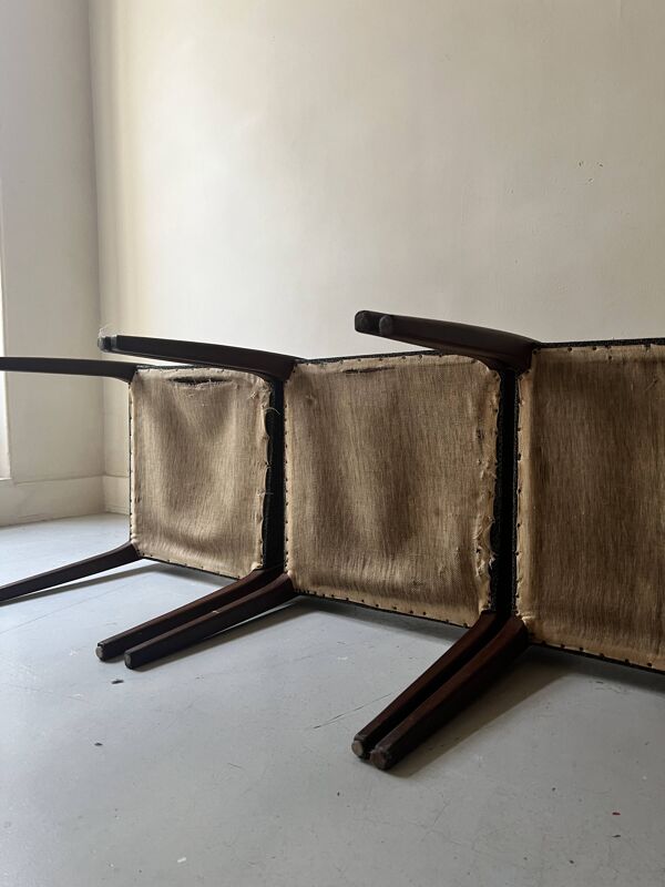 Lot de 4 chaises scandinave en teck par Niels Otto Moller, Danemark 1950