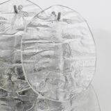 J.T. Kalmar Wall Light Frosted Glass Disc Modernist, Austria, 1960s