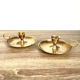 Paire bougeoirs laiton vintage