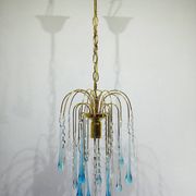 Lustre Murano Gouttes En Cristal bleu
