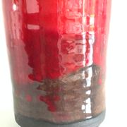 Pitcher in glazed red ceramic / vintag 60s-70s