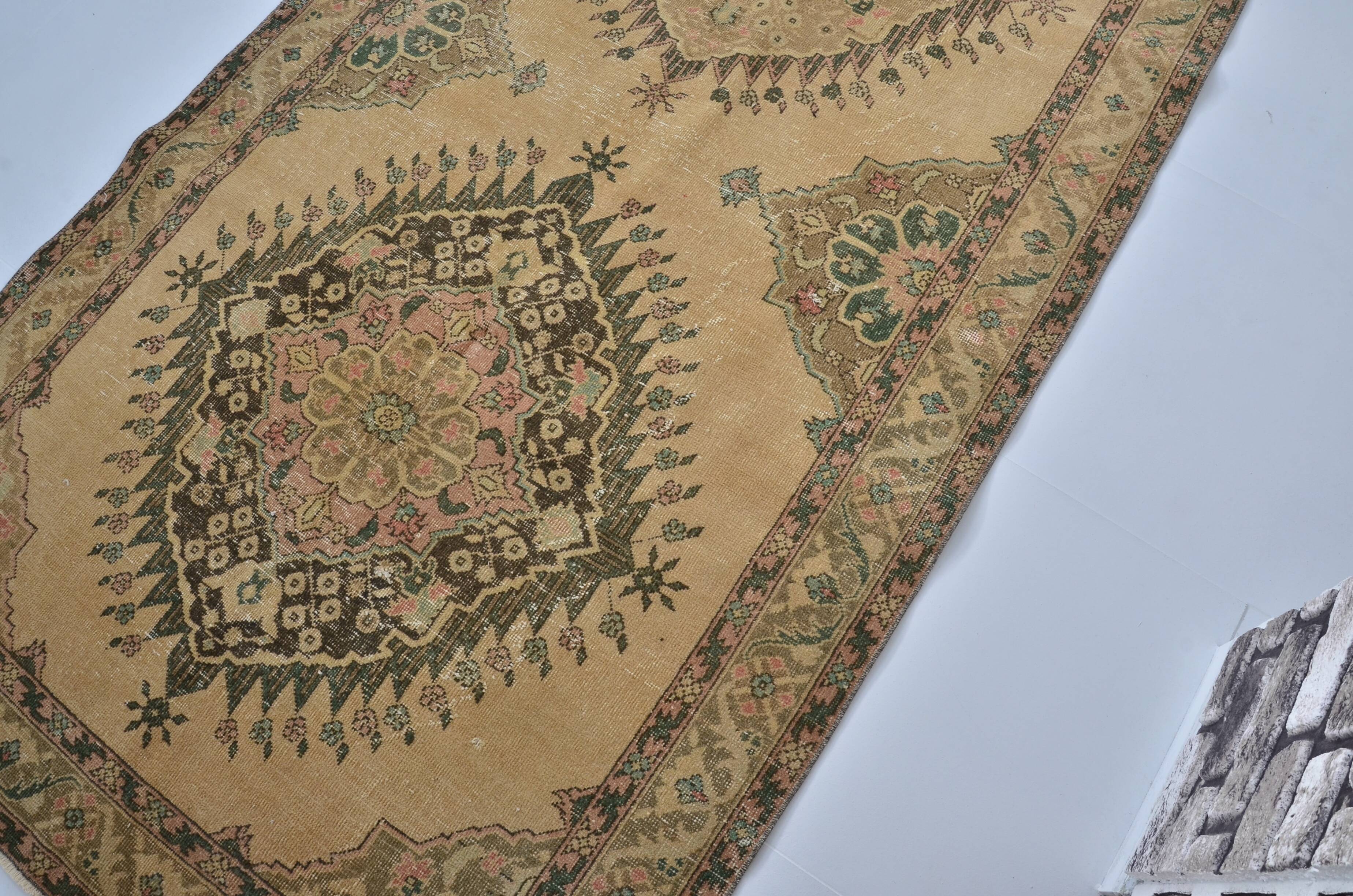 Antique Oushak Vintage Runner Rug sku 2139