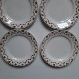 6 gien art deco dessert plates