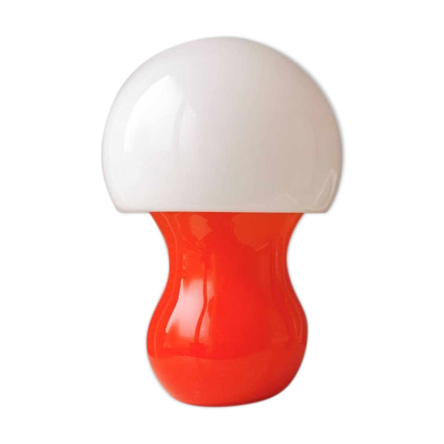 Unique glass mushroom lamp 1970