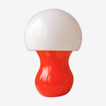 Lampe champignon unique en verre 1970