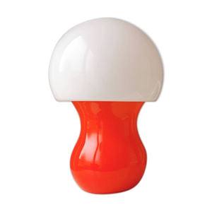 lampe champignon unique en verre 1970