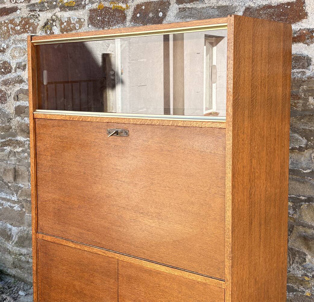 Vintage oak secretary – Scandinavian design – 1950s/60s