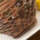 Vintage wicker and cane basket in bohemian style