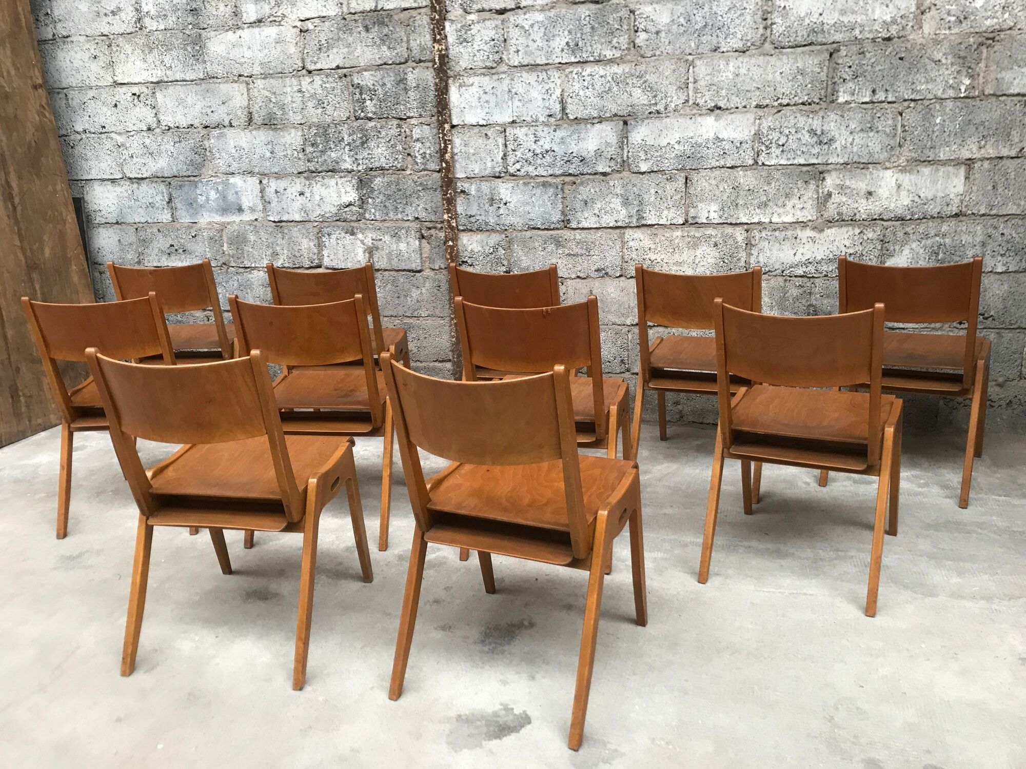 Series of 11 chairs 1950/1960