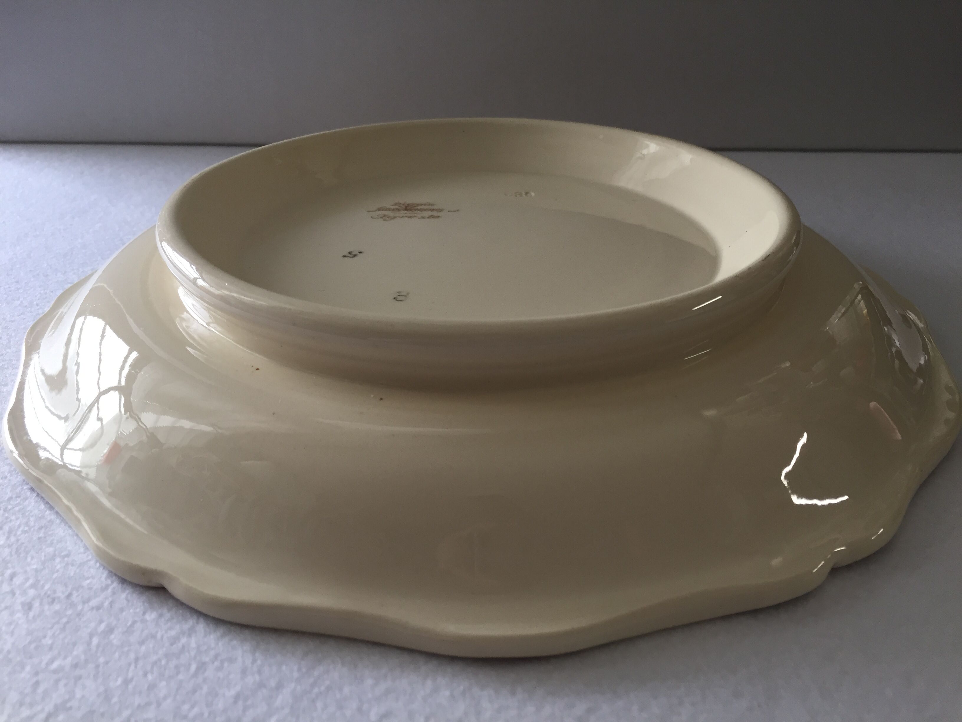 Old serving dish digoin sarreguemines model agreste