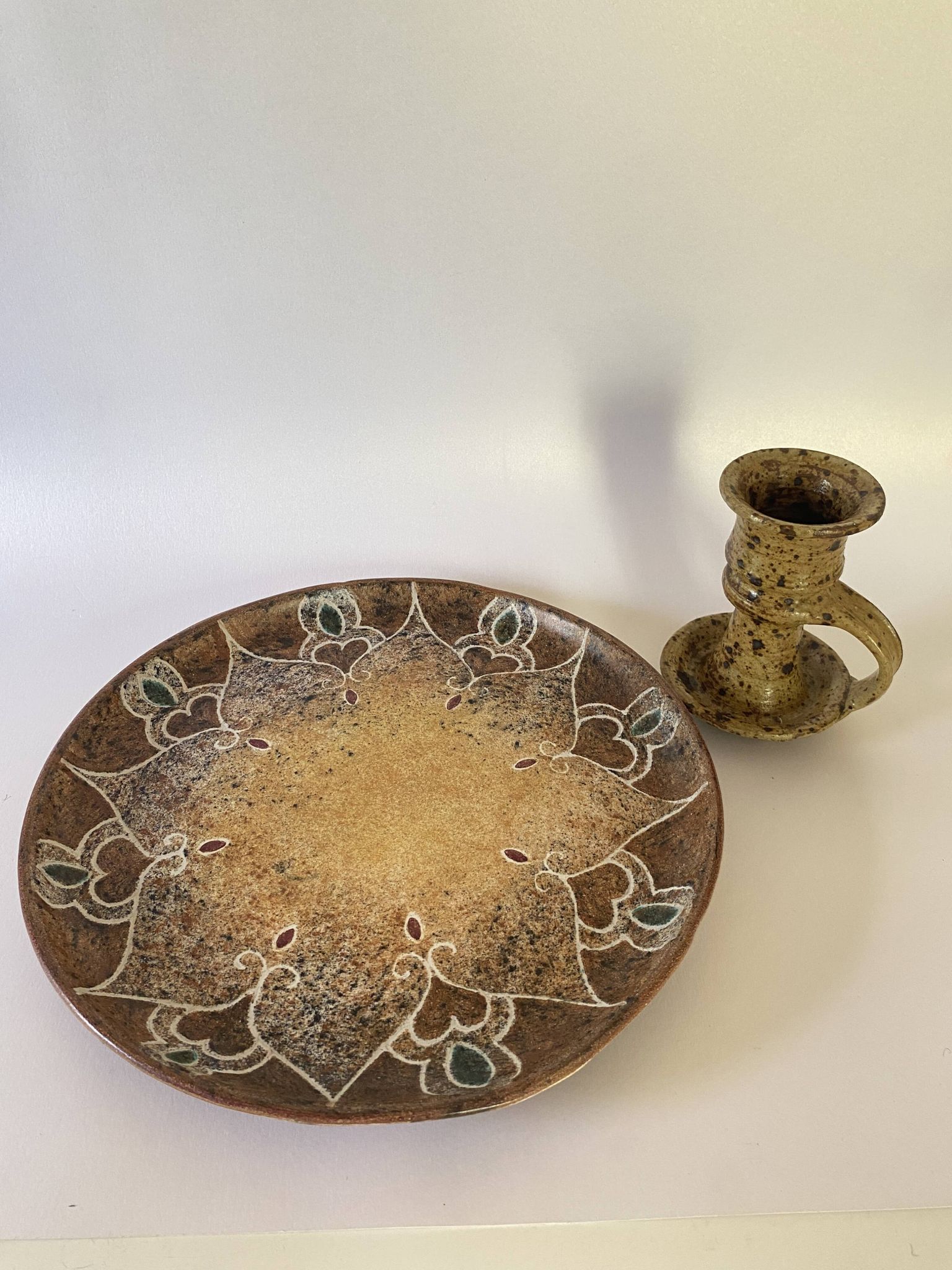 B.Buffat dish, 30 cm for the Grange aux Potiers 60s-70s