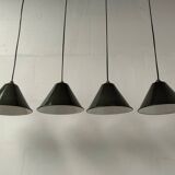 Enamelled sheet metal cone pendants