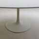 Oval white tulip dining table by Maurice Burke for Arkana 1960