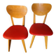 (Lot) 2 Vintage Chairs with Compass Legs 1960/1970
